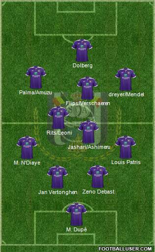 RSC Anderlecht football formation