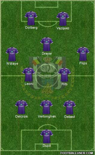 RSC Anderlecht football formation