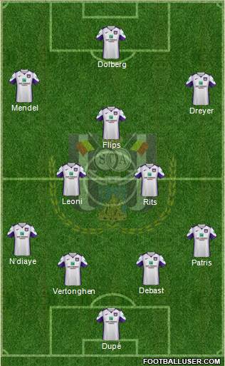 RSC Anderlecht football formation