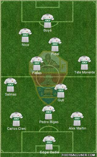 Elche C.F., S.A.D. football formation