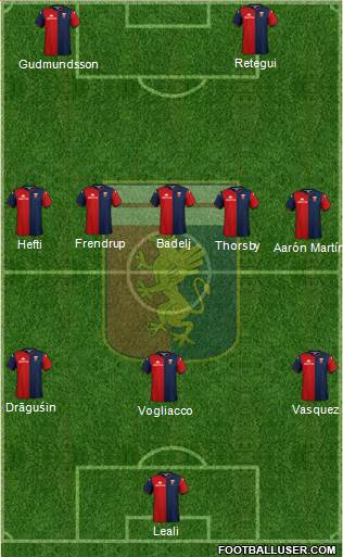 Genoa 3-5-2 football formation