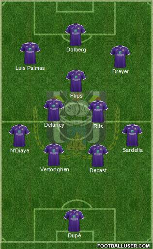 RSC Anderlecht football formation