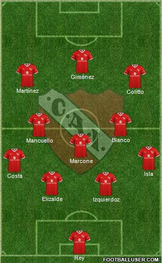 Independiente football formation