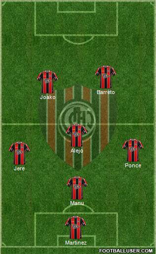 Chacarita Juniors football formation