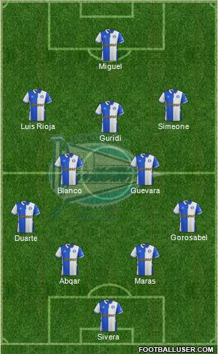 D. Alavés S.A.D. 4-2-3-1 football formation