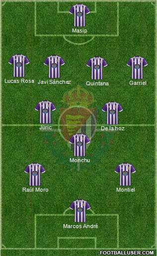 R. Valladolid C.F., S.A.D. 4-5-1 football formation