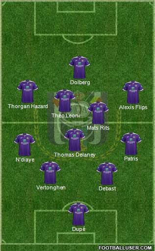 RSC Anderlecht football formation