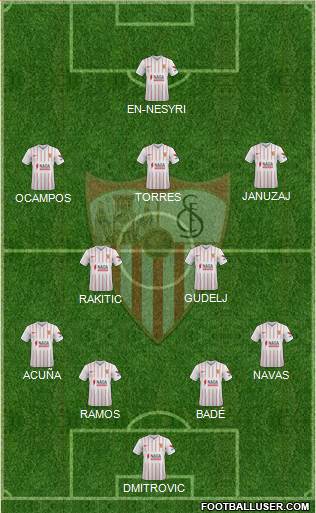 Sevilla F.C., S.A.D. 4-2-3-1 football formation