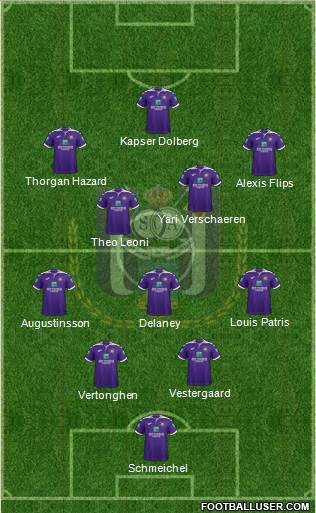 RSC Anderlecht football formation