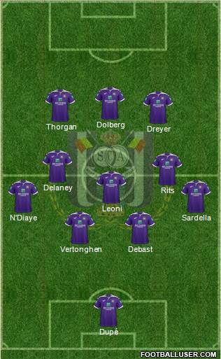 RSC Anderlecht football formation