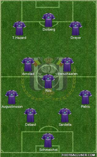 RSC Anderlecht football formation