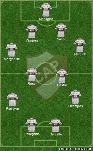 Platense football formation