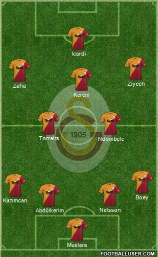 Galatasaray SK 4-2-3-1 football formation