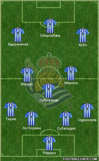 Real Sociedad S.A.D. football formation