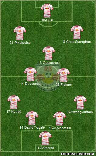 RasenBallsport Leipzig football formation