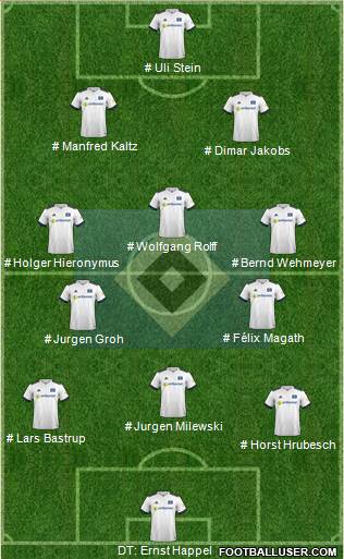 Hamburger SV 4-3-3 football formation