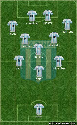 Racing Club football formation