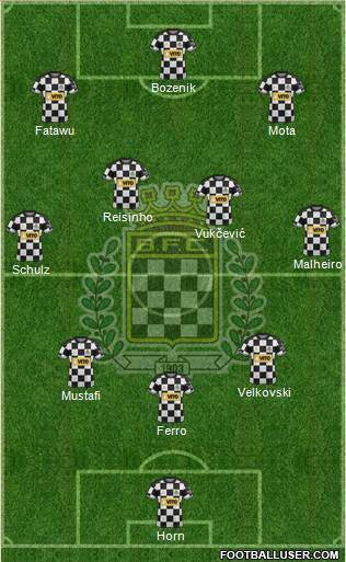 Boavista Futebol Clube - SAD 4-4-1-1 football formation