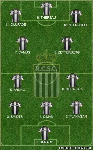 Sporting du Pays de Charleroi 4-2-4 football formation