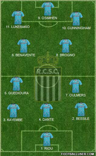 Sporting du Pays de Charleroi 4-2-4 football formation