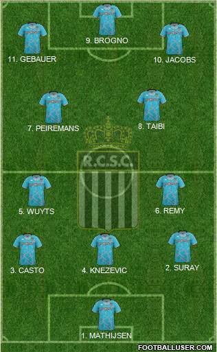 Sporting du Pays de Charleroi 4-2-3-1 football formation