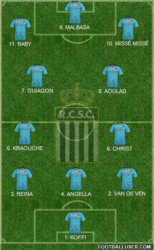 Sporting du Pays de Charleroi 4-2-2-2 football formation