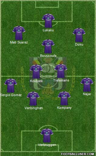 RSC Anderlecht football formation