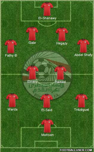 Egypt 4-2-3-1 football formation