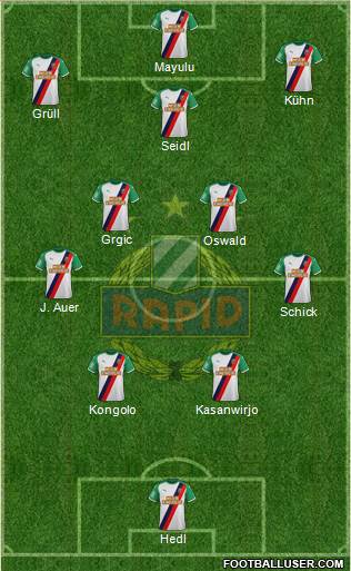 SK Rapid Wien 4-5-1 football formation