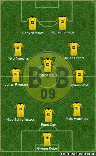 Borussia Dortmund football formation