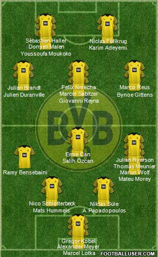 Borussia Dortmund football formation