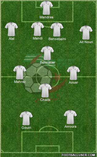 Algeria 4-4-2 football formation