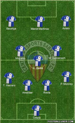 C.E. Sabadell football formation