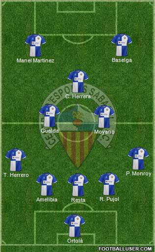 C.E. Sabadell football formation