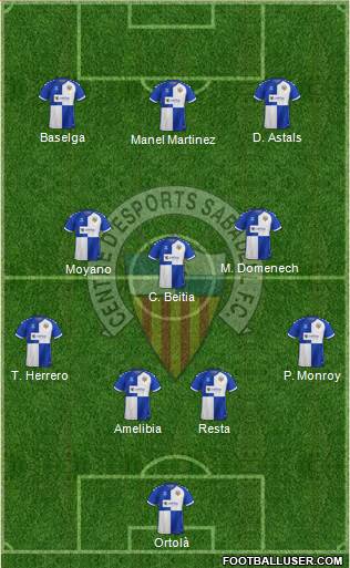 C.E. Sabadell football formation