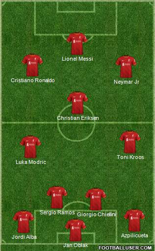 Liverpool football formation