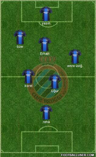 Club Brugge KV 4-4-2 football formation