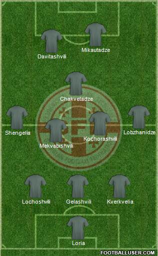 Georgia 3-5-2 football formation