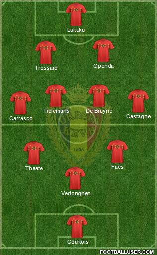 Belgium 3-4-3 football formation