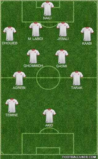 Tunisia football formation