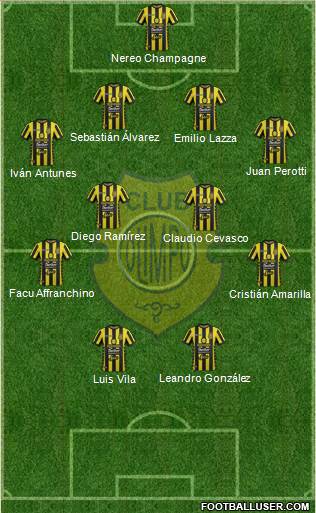 Olimpo de Bahía Blanca 4-4-2 football formation