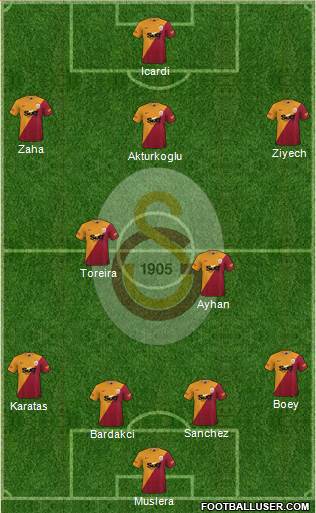 Galatasaray SK 4-2-3-1 football formation