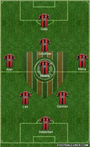 Chacarita Juniors football formation