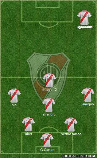 River Plate football formation