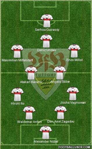 VfB Stuttgart 4-2-3-1 football formation