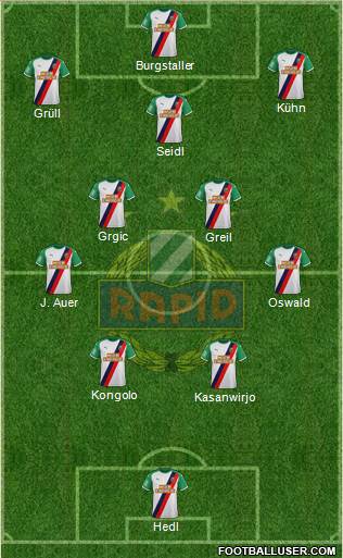 SK Rapid Wien 4-5-1 football formation