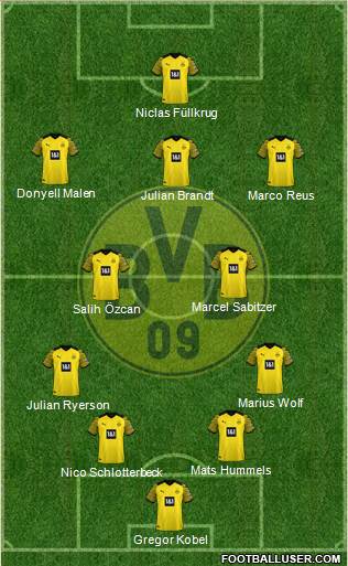 Borussia Dortmund 4-2-3-1 football formation