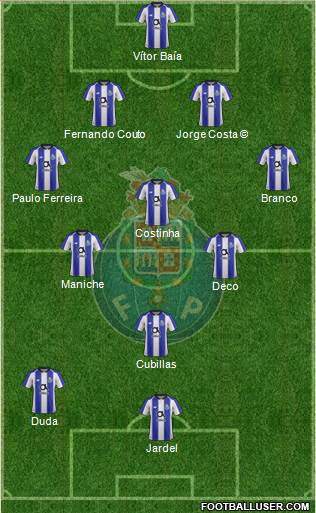 Futebol Clube do Porto - SAD 4-3-1-2 football formation