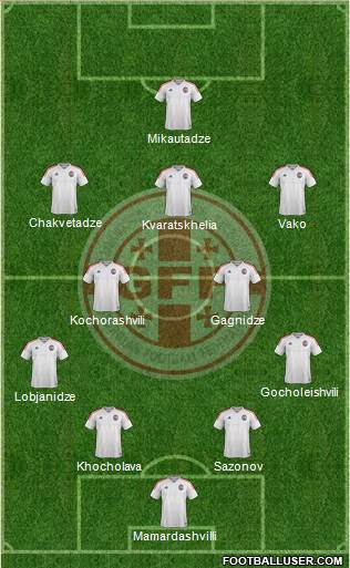 Georgia 4-3-3 football formation