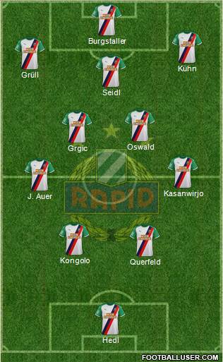 SK Rapid Wien 4-5-1 football formation